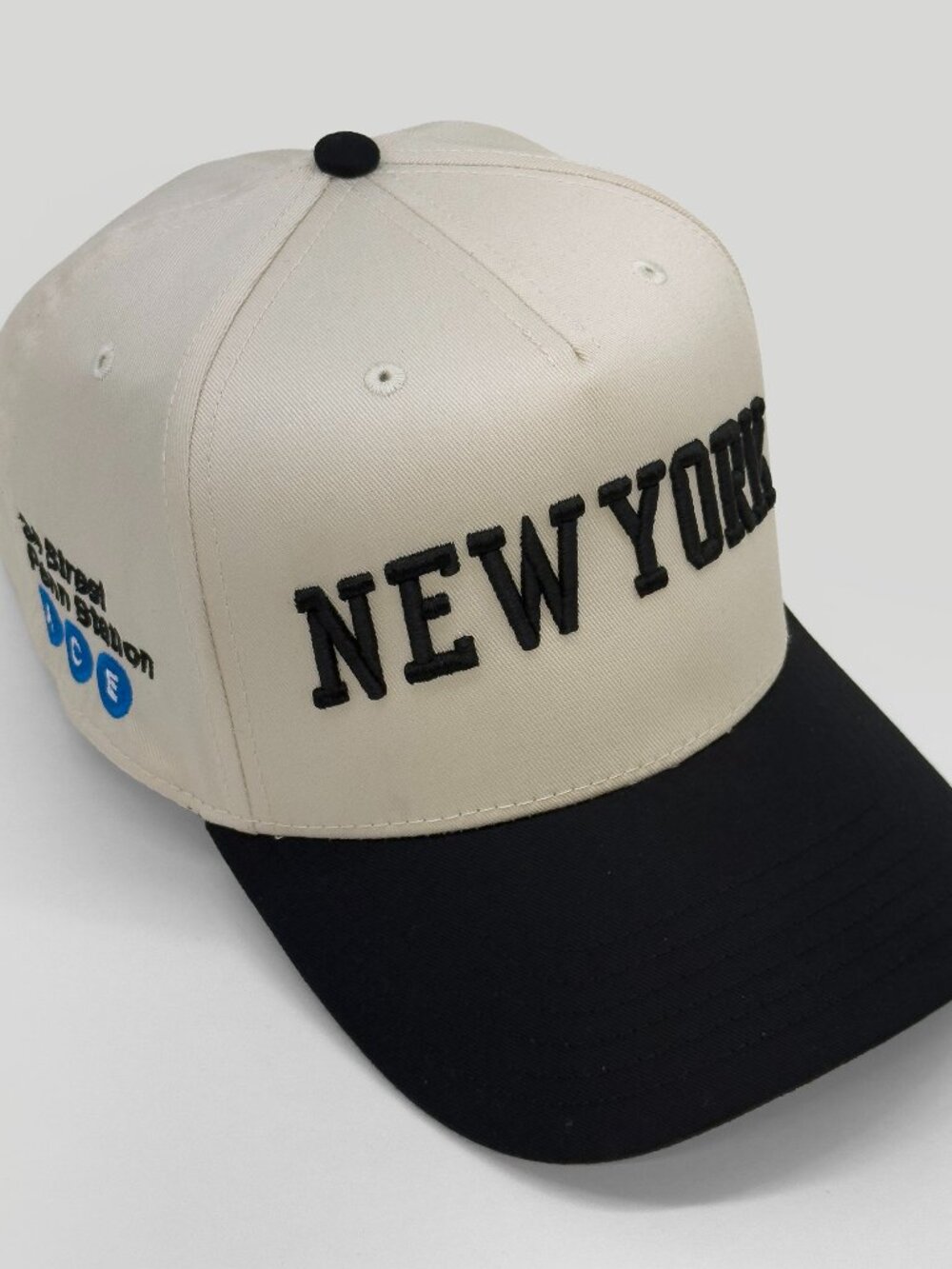 Knicks Inspired New York - Black and Natural Snapback Hat, NYC Subway Cap